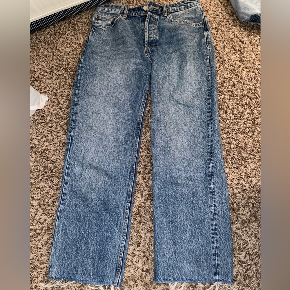 Zara ankle straight jeans
